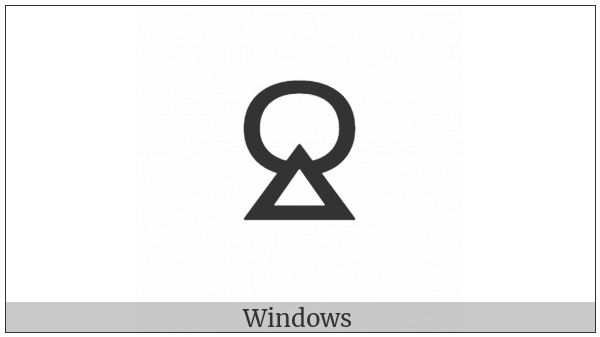 Glagolitic Capital Letter Slovo on various operating systems