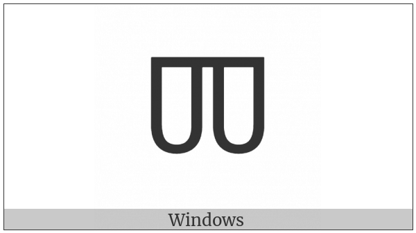 Glagolitic Capital Letter Tvrido on various operating systems