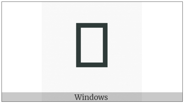 Glagolitic Capital Letter Tsi on various operating systems