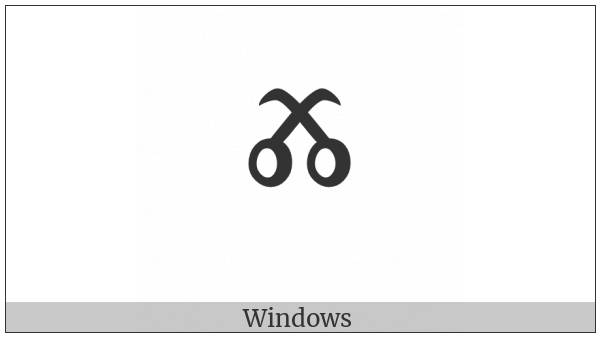 Glagolitic Small Letter Zhivete on various operating systems