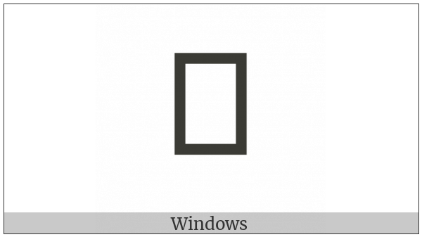 Glagolitic Small Letter Initial Izhe on various operating systems