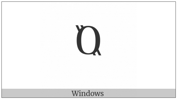 Glagolitic Small Letter Spidery Ha on various operating systems