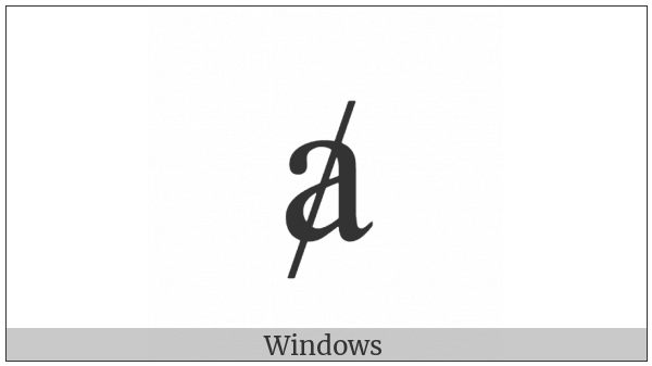 Latin Small Letter A With Stroke on various operating systems