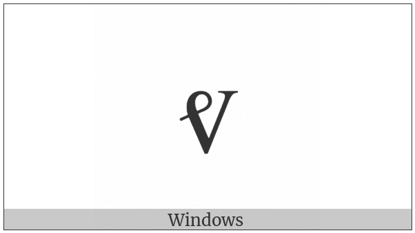 Latin Small Letter V With Curl on various operating systems