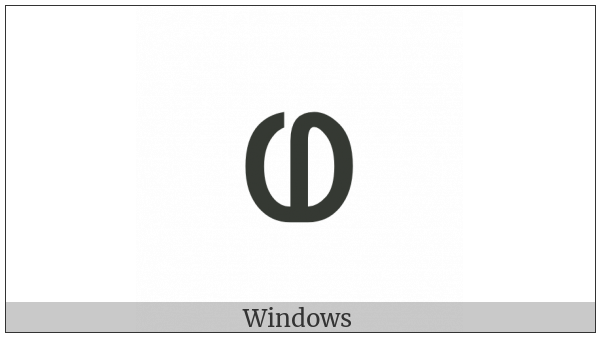 Latin Small Letter Tailless Phi on various operating systems