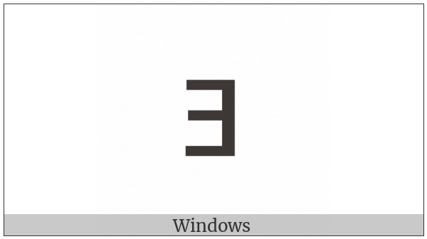 Latin Letter Small Capital Turned E on various operating systems