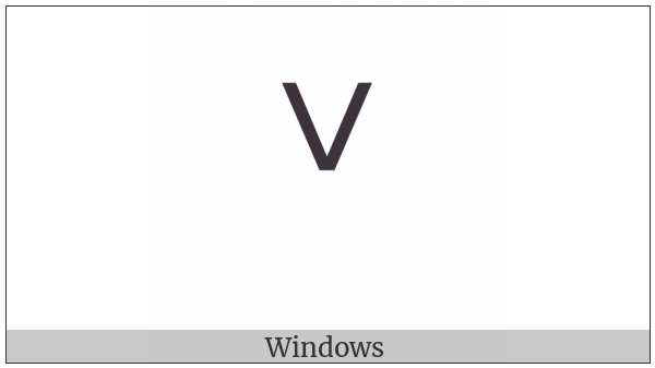 Modifier Letter Capital V on various operating systems