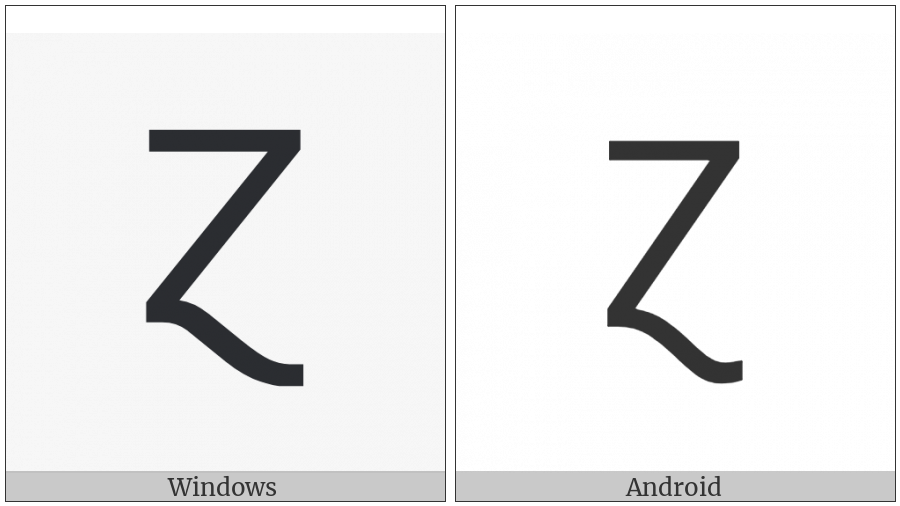 Latin Capital Letter Z With Swash Tail on various operating systems