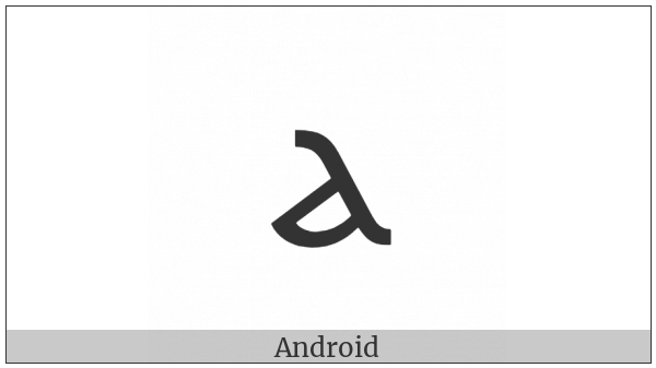 Coptic Small Letter Alfa on various operating systems