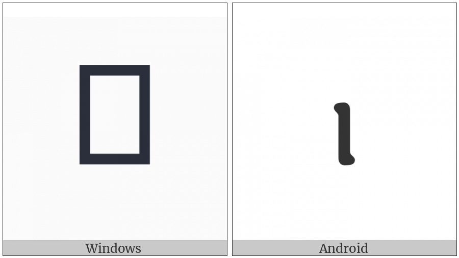 Coptic Small Letter Iauda on various operating systems