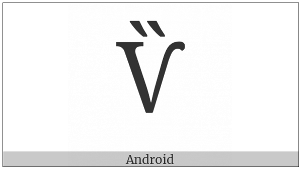 Cyrillic Capital Letter Izhitsa With Double Grave Accent on various operating systems
