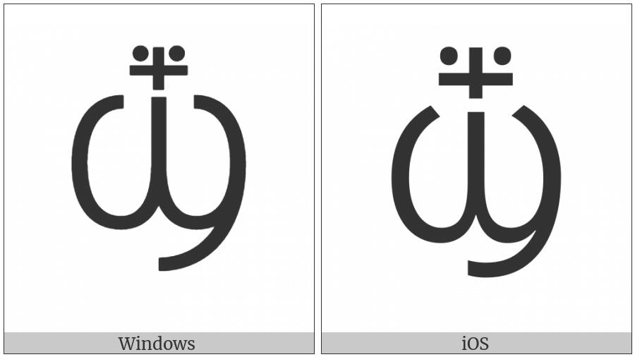 Coptic Capital Letter Crossed Shei on various operating systems