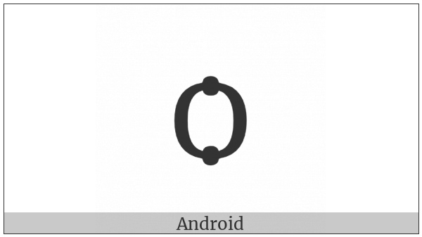 Cyrillic Small Letter Round Omega on various operating systems