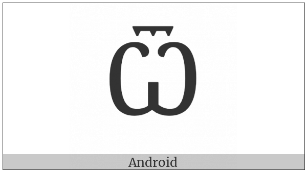 Cyrillic Capital Letter Ot on various operating systems