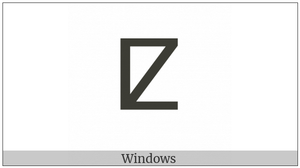 Tifinagh Letter Yaq on various operating systems