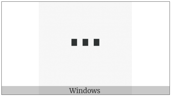 Tifinagh Letter Tuareg Yaq on various operating systems