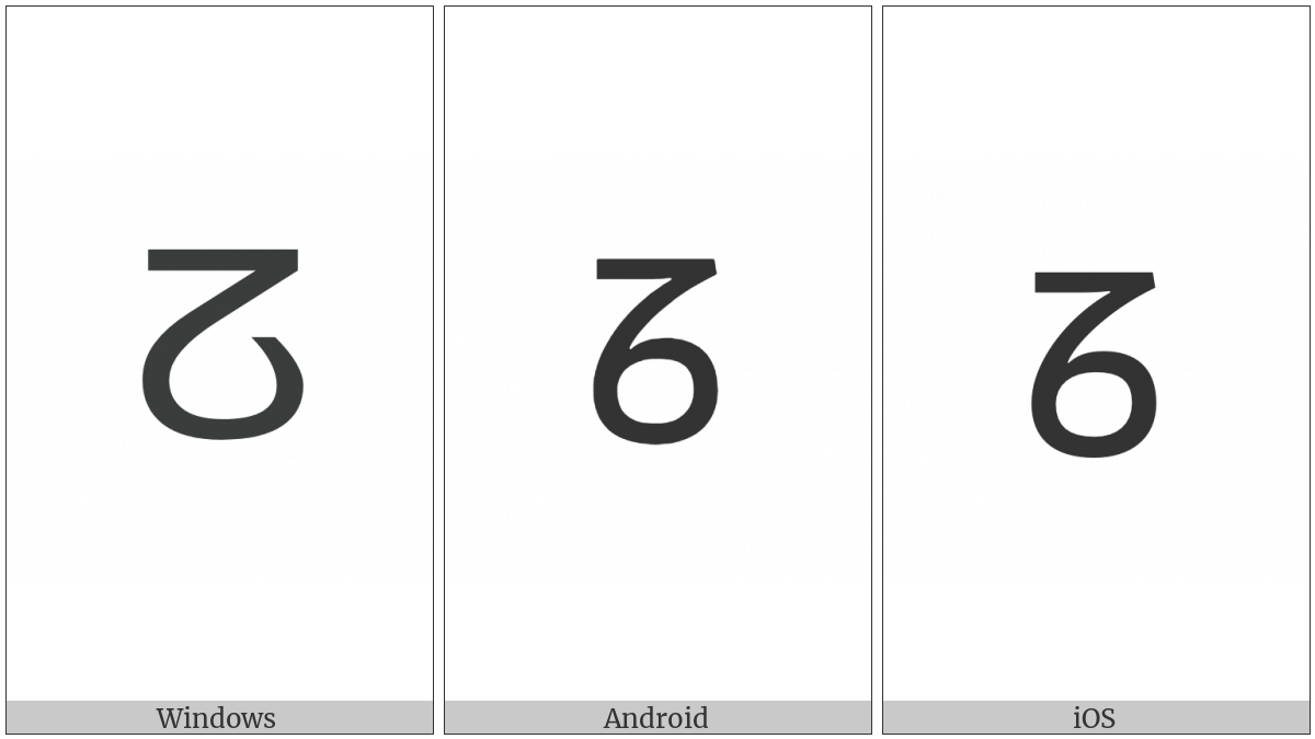Tifinagh Letter Yap on various operating systems