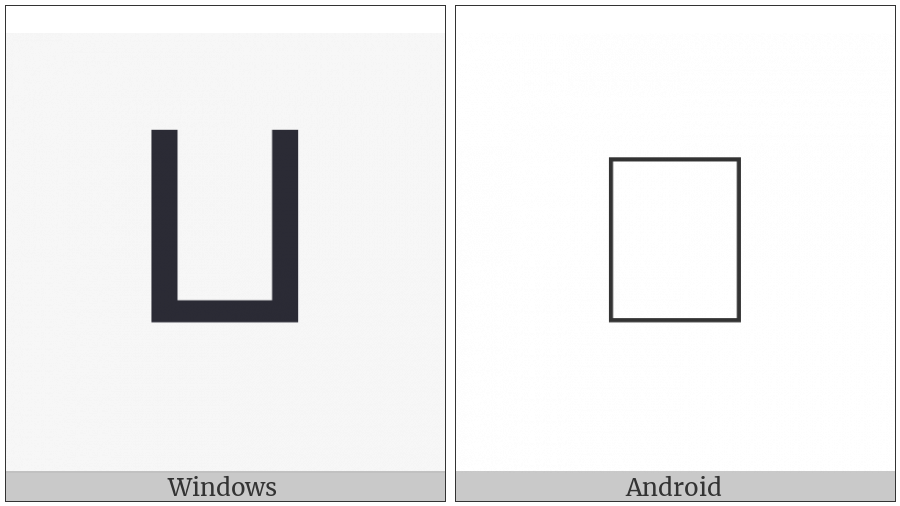 Tifinagh Letter Yaw on various operating systems