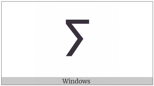 Tifinagh Letter Yay on various operating systems
