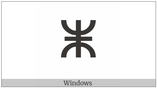 Tifinagh Letter Yazz on various operating systems
