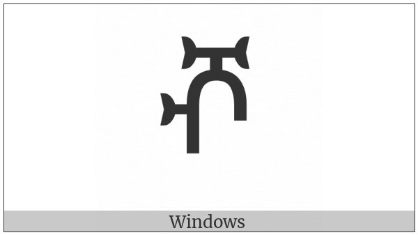 Ethiopic Syllable Shoa on various operating systems