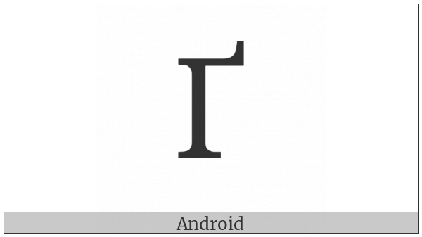 Cyrillic Capital Letter Ghe With Upturn on various operating systems