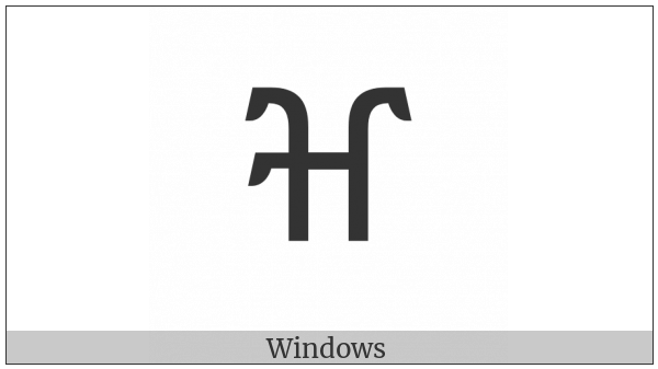 Ethiopic Syllable Zza on various operating systems