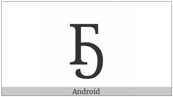 Cyrillic Capital Letter Ghe With Middle Hook on various operating systems