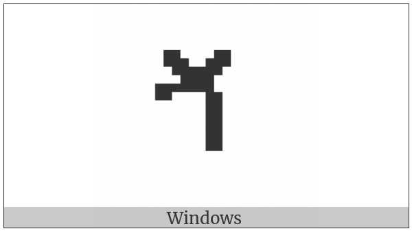Ethiopic Syllable Gya on various operating systems