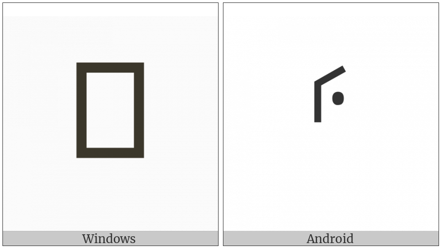 Left Dotted Substitution Bracket on various operating systems