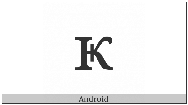 Cyrillic Small Letter Ka With Vertical Stroke on various operating systems