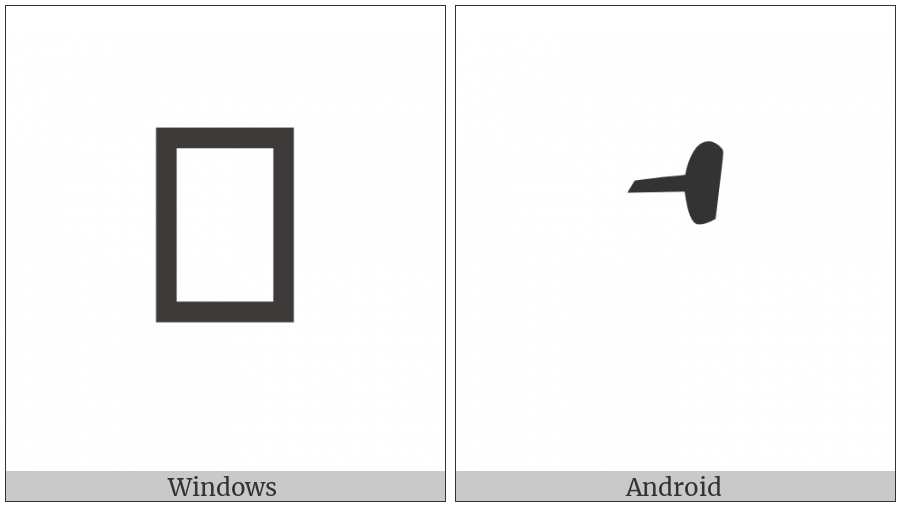 Byzantine Musical Symbol Psili on various operating systems