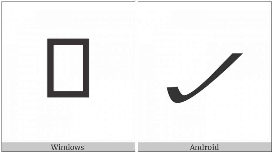Byzantine Musical Symbol Kremasti on various operating systems