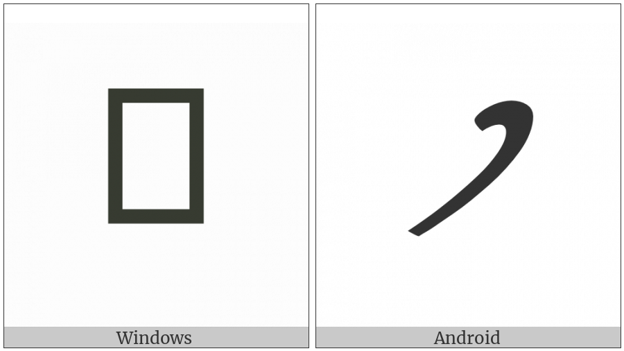 Byzantine Musical Symbol Apeso Ekfonitikon on various operating systems