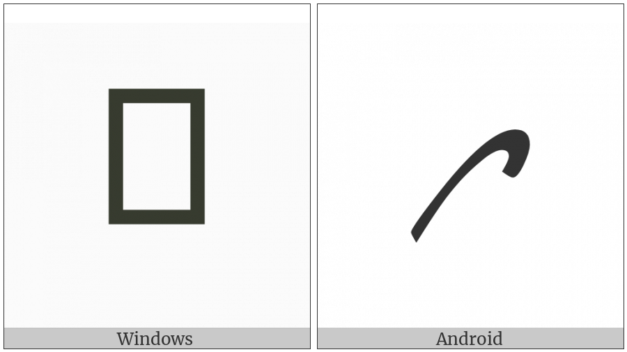 Byzantine Musical Symbol Exo Ekfonitikon on various operating systems