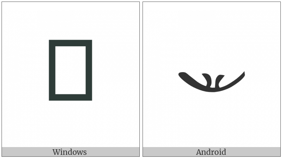 Byzantine Musical Symbol Apothema on various operating systems