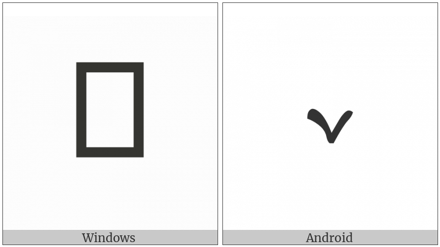 Byzantine Musical Symbol Klasma on various operating systems