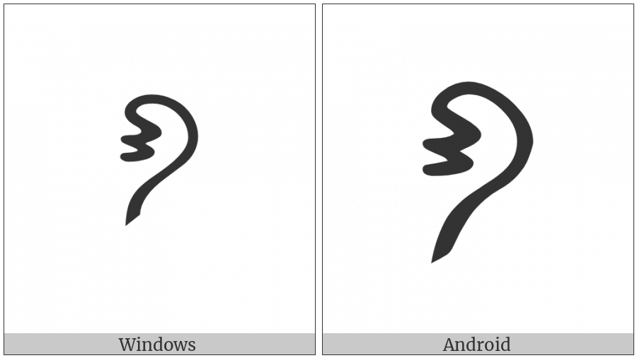 Byzantine Musical Symbol Pelaston on various operating systems