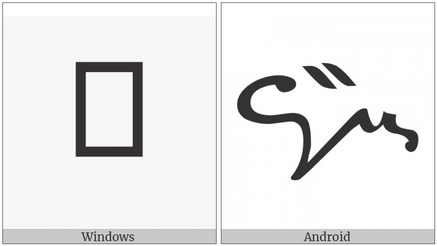 Byzantine Musical Symbol Parakalesma Archaion on various operating systems