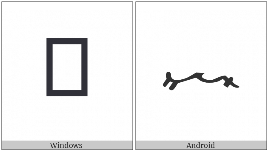 Byzantine Musical Symbol Kratimokoufisma on various operating systems