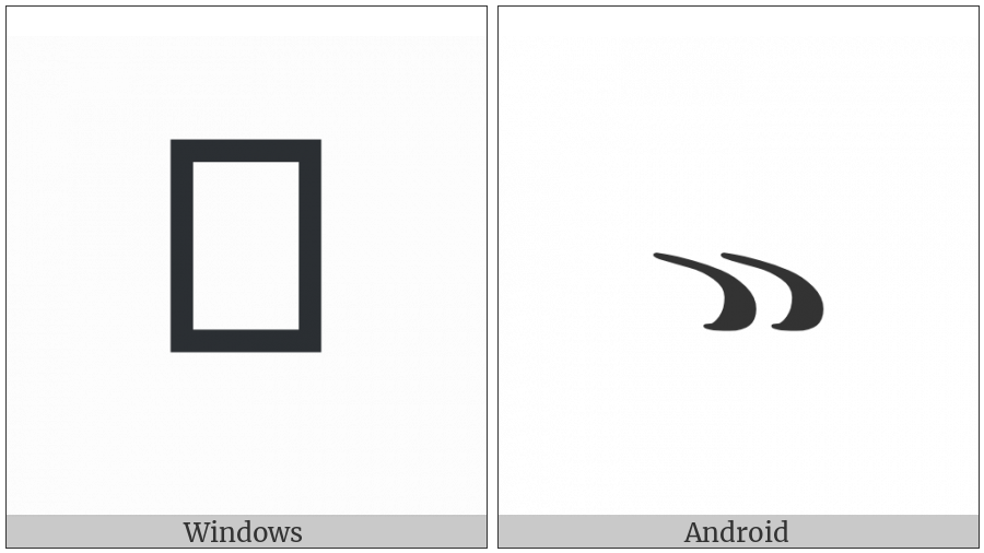 Byzantine Musical Symbol Apostrofoi Syndesmos Neo on various operating systems