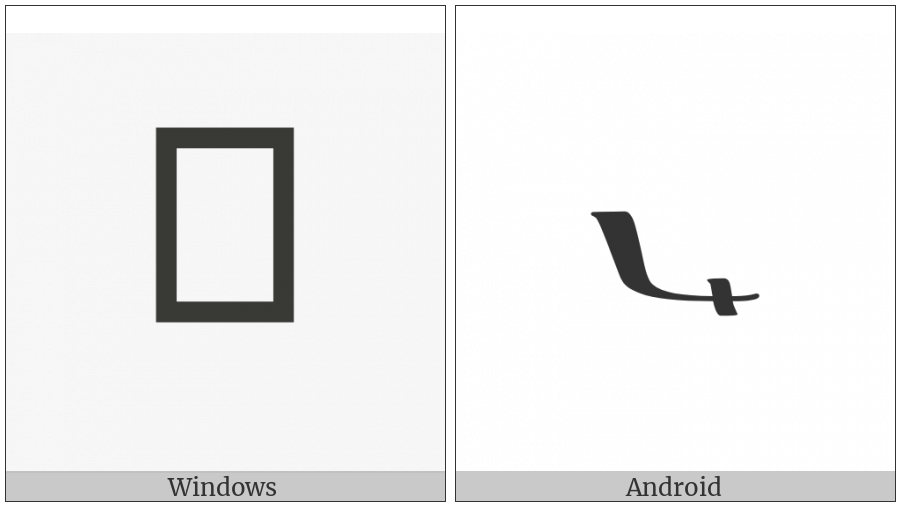 Byzantine Musical Symbol Chamili on various operating systems