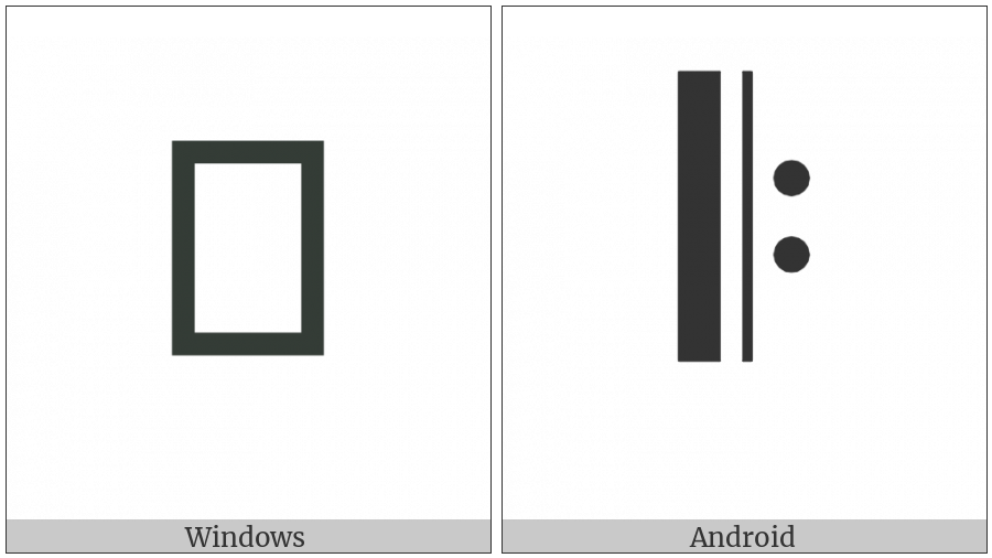 Musical Symbol Left Repeat Sign on various operating systems