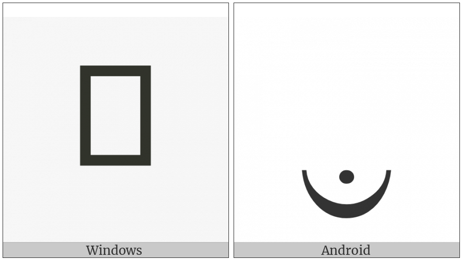 Musical Symbol Fermata Below on various operating systems