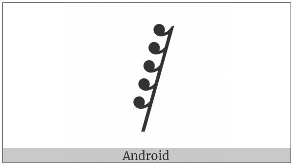 Musical Symbol One Hundred Twenty-Eighth Rest on various operating systems