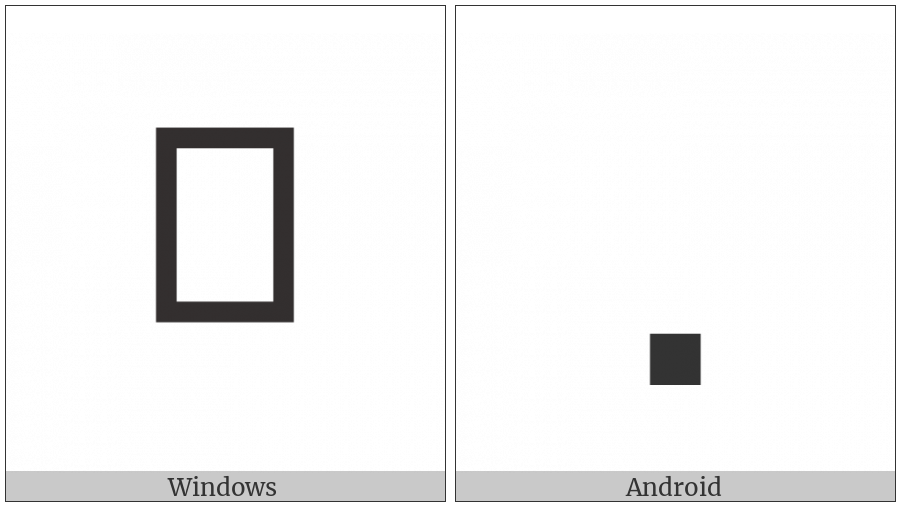 Musical Symbol Square Notehead Black on various operating systems