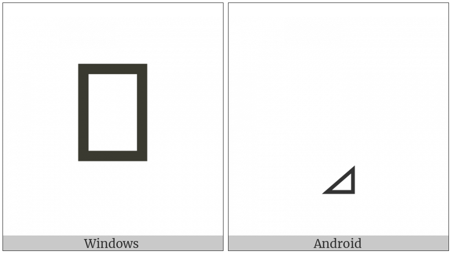 Musical Symbol Triangle Notehead Right White on various operating systems