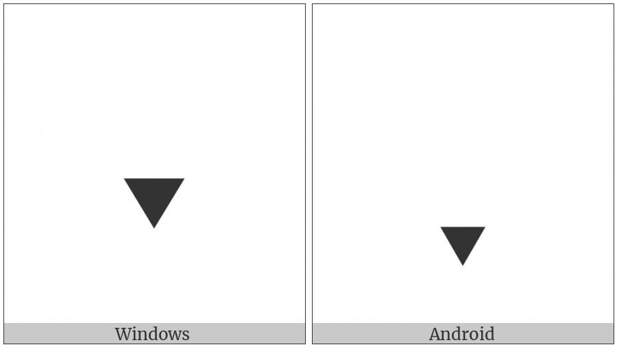 Musical Symbol Triangle Notehead Down Black on various operating systems