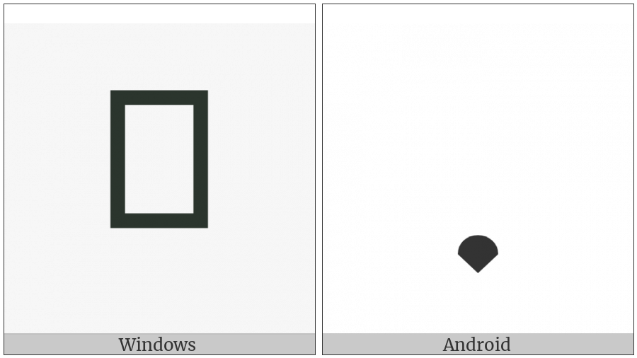 Musical Symbol Triangle-Round Notehead Down Black on various operating systems