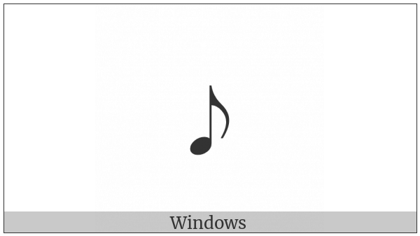 Musical Symbol Grace Note No Slash on various operating systems